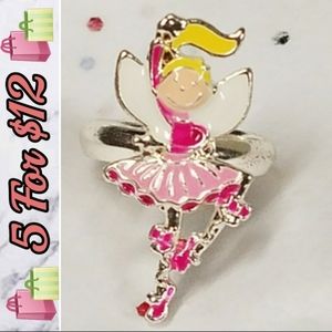 R063 Silver Ballerina Fairy Ring